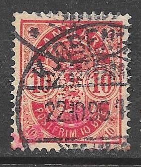 Denmark 39: 10o Arms, used, F-VF