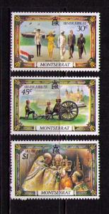 MONTSERRAT Sc# 363 - 365 MNH FVF Set3 Firing of Canons