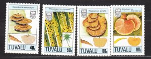 J41002 JL Stamps 1988 tuvalu set mh #497-500 fungi