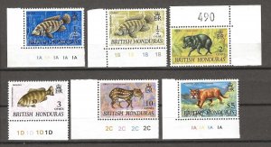 BRITISH HONDURAS 1969/72 SG 276/78 MNH