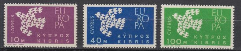 Cyprus - 1961 Europa Issue Sc## 201/203 - MNH (8741)