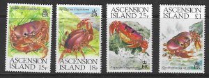 ASCENSION SG487/90 1989 CRABS MNH