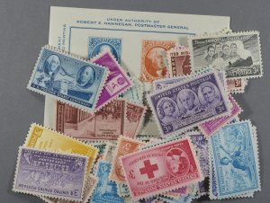 United States #927-1017 MNH VF/XF Commemoratives + #948 Souvenir Sheet 1945-1952