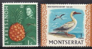 MONTSERRAT SC# 159+231  MNH  1c  1965-74