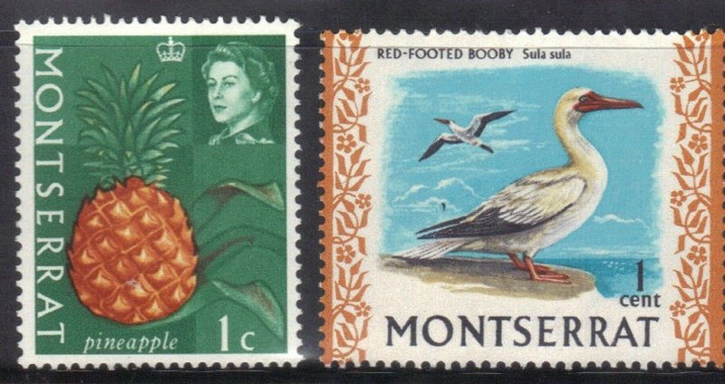 MONTSERRAT SC# 159+231  MNH  1c  1965-74