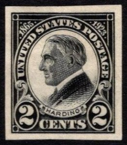 1923 US Scott #- 611 2 Cents Warren G. Harding Imperforate