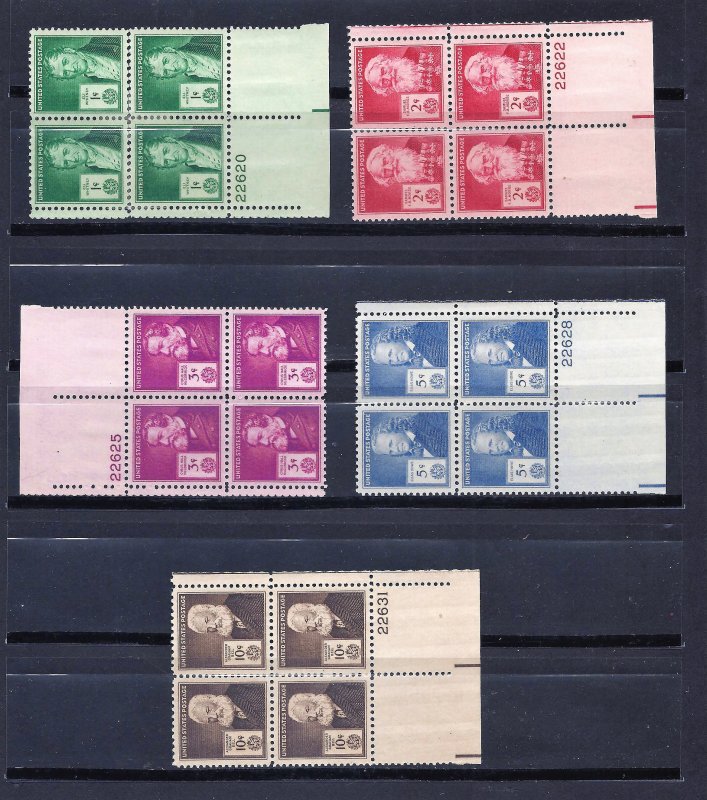 USA 1940 Scott 859-893 Famous American Plates mnh scv $285.45 Less 80%=$57.00