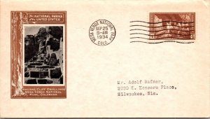 FDC 1934 SC #743 IOOR Cachet - Mesa Verde Nat'l Park, Colo - Single - F60553