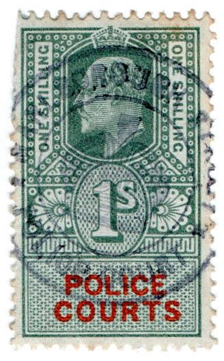 (I.B) Edward VII Revenue : Police Courts 1/-