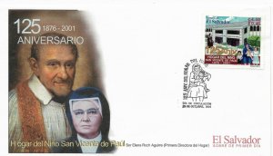 EL SALVADOR 2001 CHILDREN´S REFUGE SAN VICENTE DE PAUL NUN RELIGION FDC