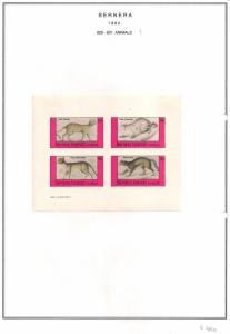 SCOTLAND - BERNERA - 1982 - Animals (7) - 4v Imperf Sheet - MLH