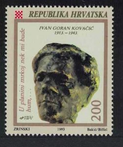 Croatia Ivan Goran Kovacic writer 1993 MNH SG#228