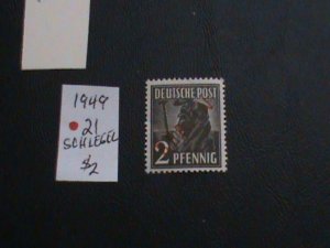 GERMANY BERLIN 1949 MNH SIGNED SCHLEGEL SC 9N21 SINGLE XF   (123)