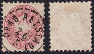 Austria - 1864 - Scott #24 - used - PRAG ALTSTADT pmk Czech Republic