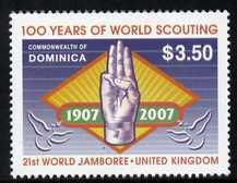 DOMINICA - 2007 - World Scouting Centenary - Perf Single Stamp-Mint Never Hinged