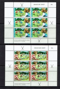 New Zealand: 1971, Children's Health, Hockey, 2 Miniature Sheets,  MNH.