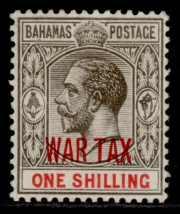 BAHAMAS GV SG99, 1s grey-black & carmine WAR TAX, M MINT. Cat £15.