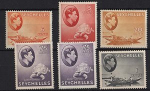 Seychelles 1938 Small range mint no gum incl sg137, 139a, 140a, 145a, 146a fin