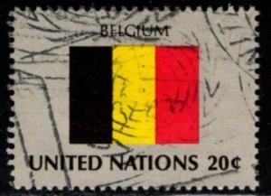 United Nations - #388 Flag - Belgium - Used