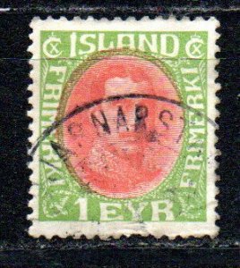 ICELAND. Chr. X 1eyrir