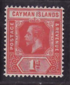 Cayman Is.-Sc#34- id13-unused NH og 1p carmine KGV-1913- -