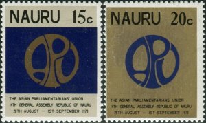 Nauru 1978 SG191-192 Asian Parliamentarians Union set MNH