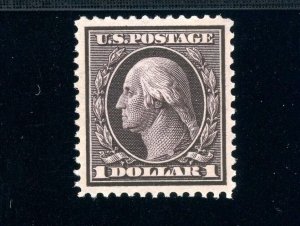 USAstamps Unused XF US 1909 $1 Washington Scott 342 OG MVLH SCV $450+