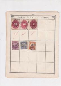 Mexico Stamps on Album Page ref  R 18838