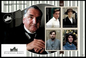 Canouan 2014 - Downton Abbey - Folha de 4 selos IMPERF - Novo em folha, sem marca de charneira-