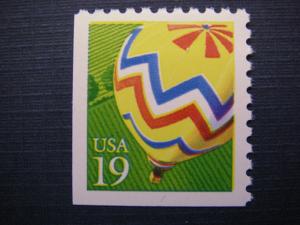 Scott 2530, 19c Balloon, booklet single, MNH Beauty