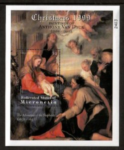 Micronesia 1999 - Christmas Van Dyck Art - Souvenir Stamp Sheet Scott #361 - MNH