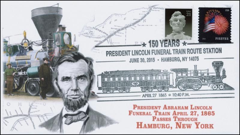 2015, President Lincoln Funeral Train Route, Pictorial, Hamburg NY, 15-350