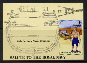 Turks & Caicos 670 MNH 18th Century Naval Gunner, Cannons