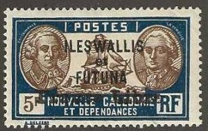 Wallis & Futuna 124, mint, hinge remnant and adhesion, 1941  (f293)