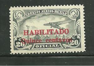 Mexico CO-16 MNH Plane over Mexico City overprint scv 1.60