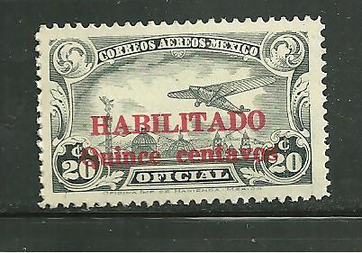 Mexico CO-16 MNH Plane over Mexico City overprint scv 1.60