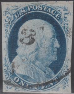 #9 USED W/ SMALL TEAR AT LOWER RIGHT; XF+ (APP.) WITH PSE CERT CV $110.00 BN7646