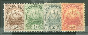 Bermuda #40-41/43/46 Unused