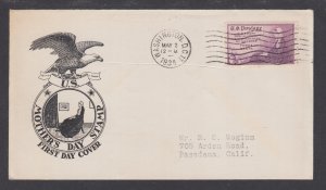 US Planty 737-16 FDC.1934 3c Mother's Day, 1st Irving C Batson Cachet, addressed