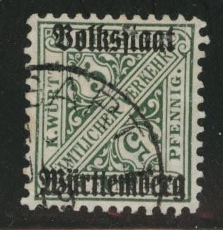 Germany State Wurttemberg Scott o152 Used