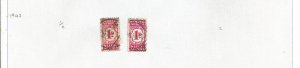 SOUTH AFRICA ; BRITISH - 1943 - Postage Due - Perf 2 Stamps - Light Hinged