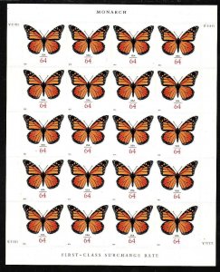 USA-Sc#4462- id12-unused NH sheet-Insects-Monarch Butterflies-2010-