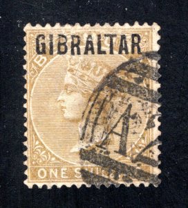 Gibraltar  SC# 7  VF, Used, 1sh bister brown, CV $400.00  ......  2440007