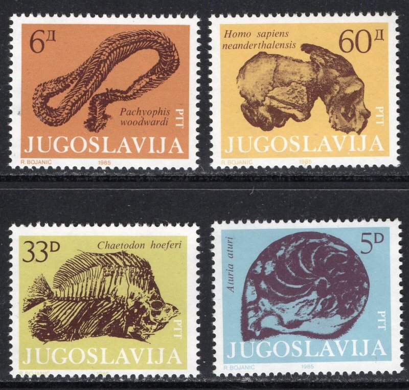 Thematic stamps YUGOSLAVIA 1985 MUSEUM EXHIBITS 2191/4 mint