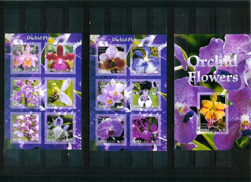 Eritrea - ORCHID FLOWERS - 2 Sh + S/S imperf. MNH