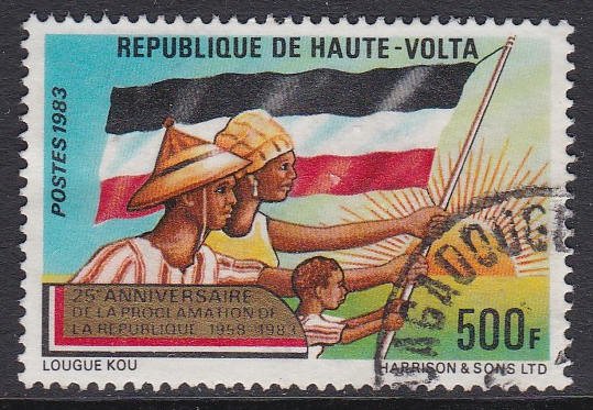 Burkina Faso (Upper Volta) #644 F-VF postally used Flag