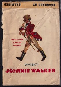 Mexico 1940s Hiram Walker Johnnie Walker Scotch Censored Advertising Cover