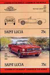 St Lucia 1984 Cars #2 (Leaders of the World) 75c Ford Mus...