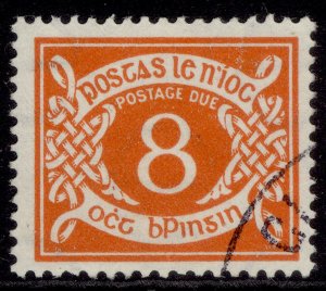 IRELAND GVI SG D12, 8d orange, FINE USED. Cat £15.