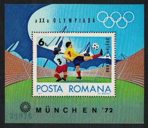 Romania Football Olympic Games Munich MS 1972 MNH SG#MS3920